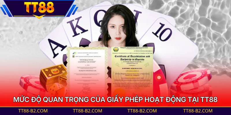 Mức độ quan trọng của giấy phép hoạt động tại TT88